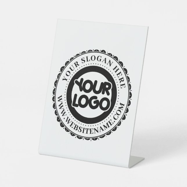 Signe De Table Logo d'entreprise personnalisé grand (Recto)