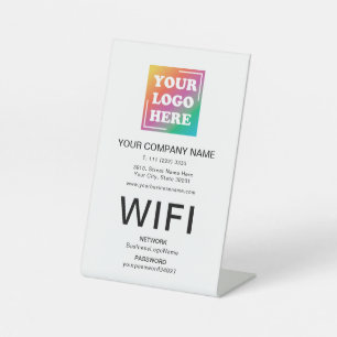 Signe De Table Logo d'entreprise personnalisé Wifi Professionnel