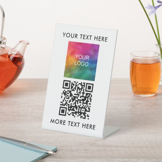 Signe De Table Logo d'entreprise - Texte personnalisable Modèle s (In SItu)