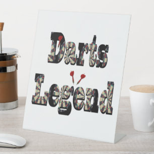 Signe De Table Logo d'image de légende des fléchettes dimensionne