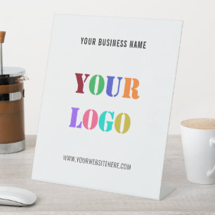 Signe De Table Logo personnalisé ou nom photo Site Web Piéton Sig