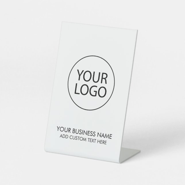 Signe De Table Logo professionnel et entreprise de texte Blanc (Recto)