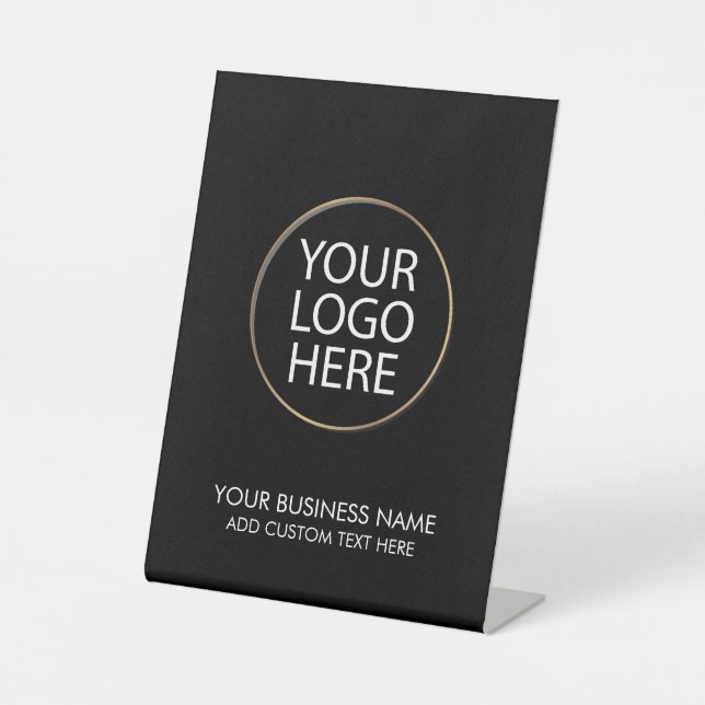 Signe De Table Logo professionnel et entreprise de texte noir (Recto)
