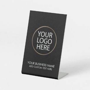 Signe De Table Logo professionnel et entreprise de texte noir