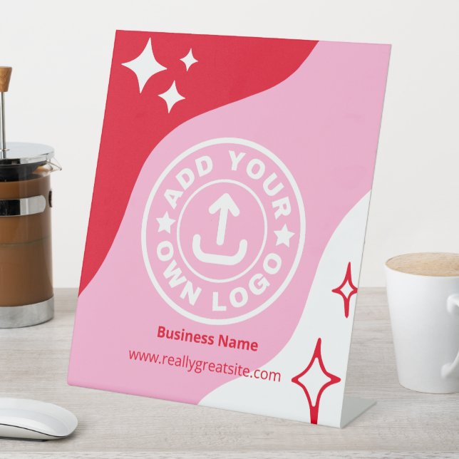 Signe De Table Logo professionnel moderne rose et rouge personnal (In SItu)