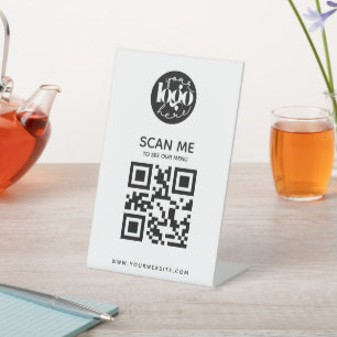 Signe De Table Logo Professionnel Personnalisé Minimaliste - Menu