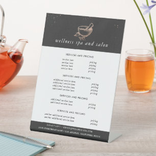 Signe De Table Logo Rose Gold Spa  Menu Tarifs