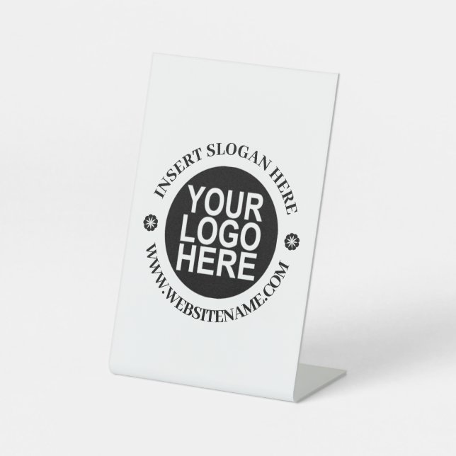 Signe De Table Logo Simple Modern Professional Créez Votre Propre (Recto)