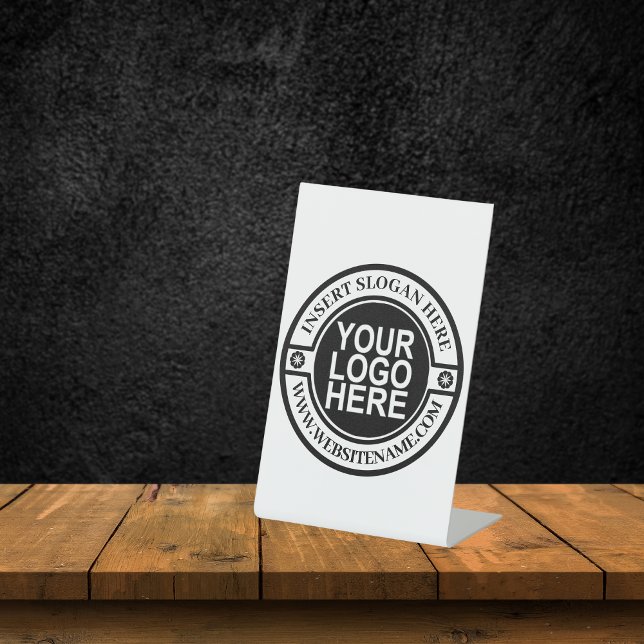 Signe De Table Logo Simple Modern Professional Créez Votre Propre (Créateur téléchargé)