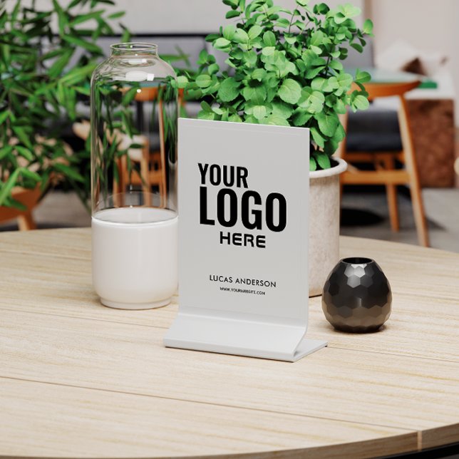 Signe De Table Logo Simple Moderne Professionnel Signal Pedestal (Créateur téléchargé)