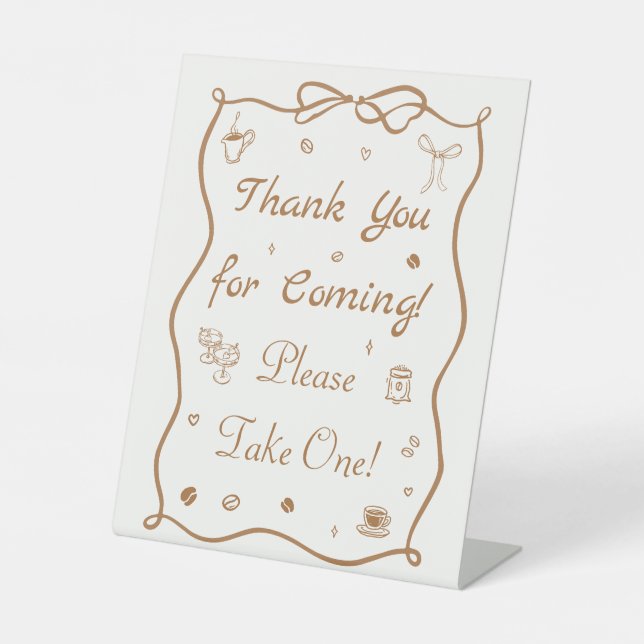 Signe De Table Love is Brewing Bridal Shower Favor  (Recto)