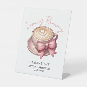 Signe De Table Love Is Brewing Café Baby Shower 