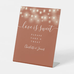 Signe De Table Love Is Sweet Favor Guirlande en Terracotta