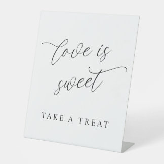 Signe De Table Love Is Sweet Tabletop Pedestal Sign – Dessert