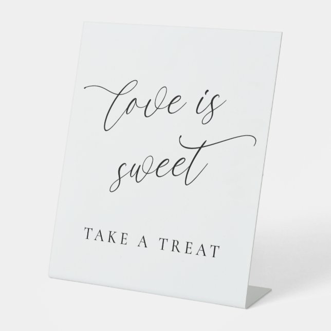 Signe De Table Love Is Sweet Tabletop Pedestal Sign – Dessert  (Recto)