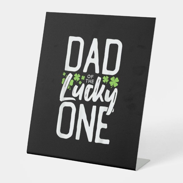 Signe De Table Lucky One First Birthday Papa Famille St. Patrick' (Recto)