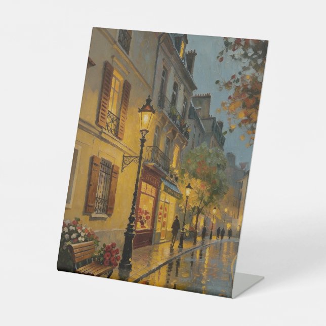 Signe De Table Lumière de la Ville de Paris Art (Recto)