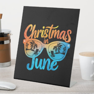 Signe De Table Lunettes de soleil Noël en juin Vacances d'été drô