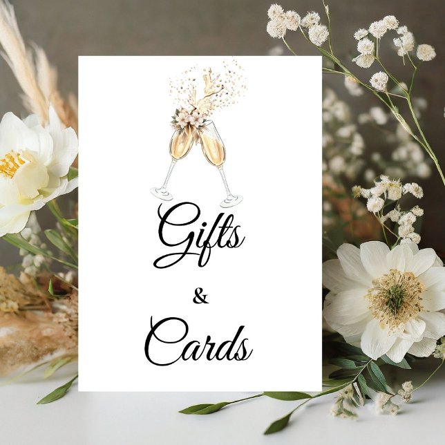 Signe De Table Lunettes de vin Bubbly Douche nuptiale cadeau & Ca (Créateur téléchargé)