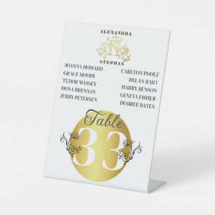 Signe De Table Luxe Romantique Flourdissant Mariage Gold Table Nu