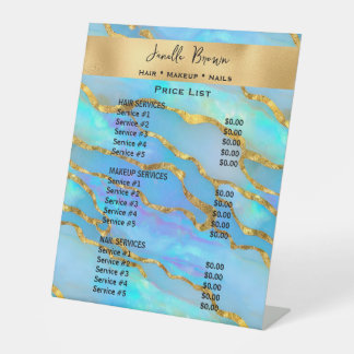 Signe De Table Luxury Opal Stone and Gold Beauty Salon Price List
