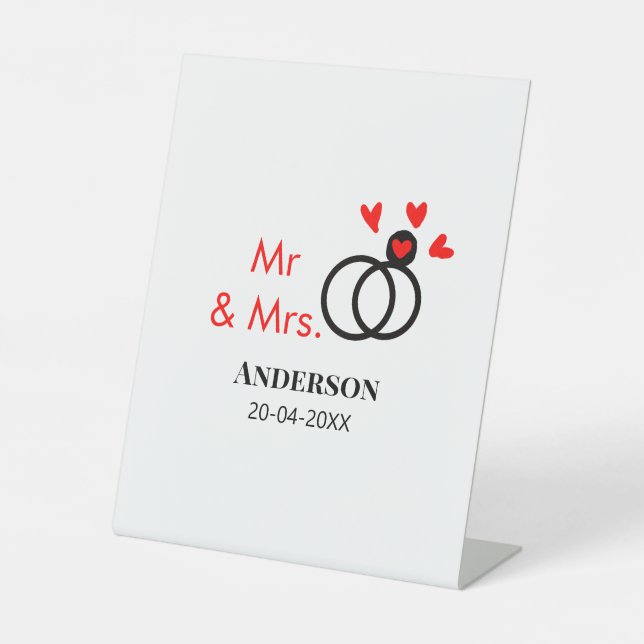 Signe De Table M. et Mme ajoutent le nom de famille date année ca (Recto)
