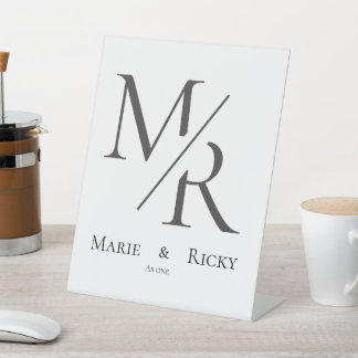 Signe De Table M & R | Nos Initiales Monogramme