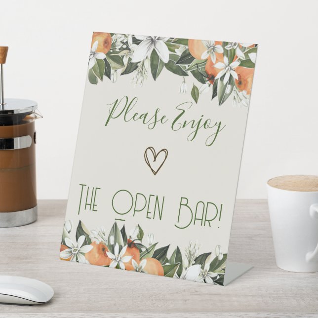 Signe De Table Magnifique Peaches Open Bar (In SItu)