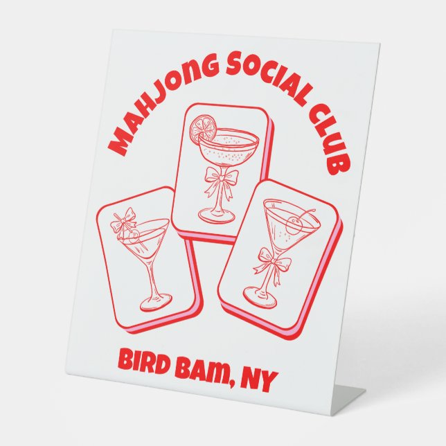 Signe De Table Mahjong Valentine's Party Cocktail (Recto)