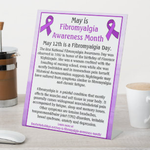 Signe De Table Mai est le mois de sensibilisation à la fibromyalg