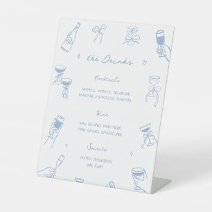 Signe De Table Main Drake Quelque Chose Fête des mariées Bleue Bo
