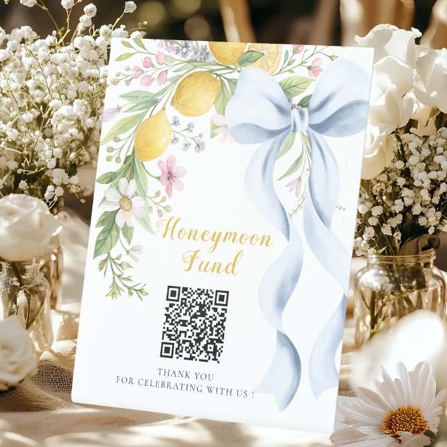 Signe De Table Main Squeeze Honeymoon Fund QR Code  (Créateur téléchargé)