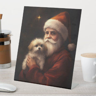 Signe De Table Maltais avec Noël Festif du Père Noël