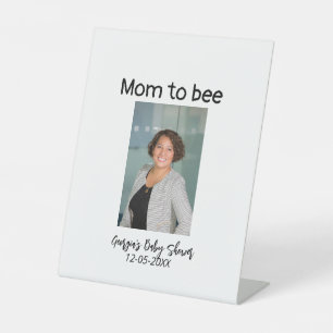 Signe De Table Maman à devenir ajouter le nom de la photo date de
