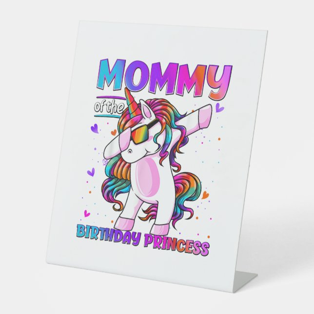 Signe De Table Maman de la fille de la princesse d'anniversaire L (Recto)