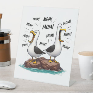 Signe De Table Maman Mouette Drôle Personnalisé