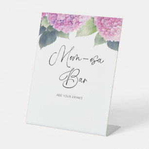 Signe De Table Maman-osa Bar Hydrangea C'est un Baby shower de fi
