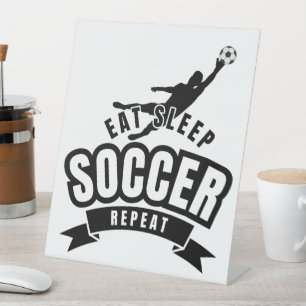 Signe De Table manger dormir football répéter