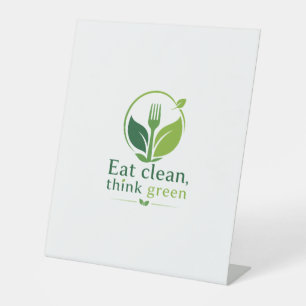Signe De Table Manger sain, penser vert