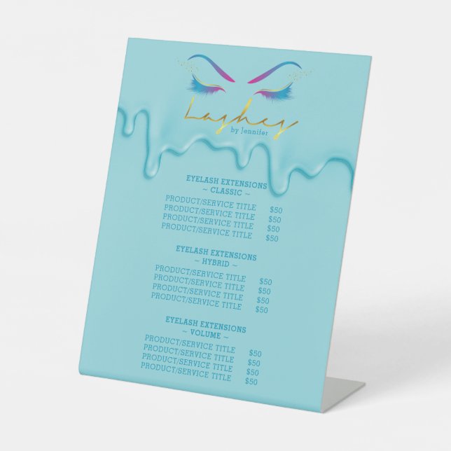 Signe De Table Maquillage Artiste Eyelash Lashes Déchets de peint (Recto)