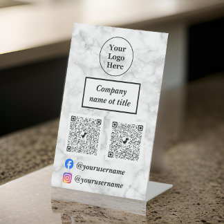 Signe De Table Marbre blanc