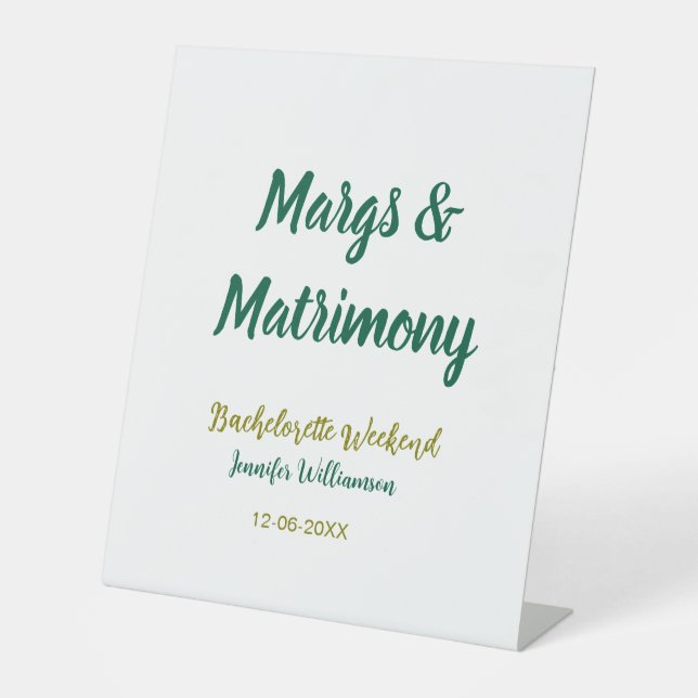 Signe De Table Margs and matrimony add name date bachelorette par (Recto)