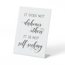 Mariage '1 Corinthiens 13' L'Amour Ne Dishonor Pas