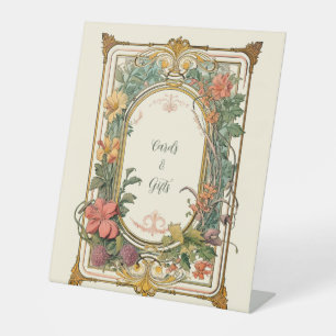 Signe De Table Mariage Art Nouveau Floral Vintage