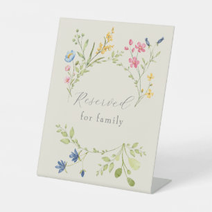 Signe De Table Mariage aux Fleurs Sauvages Places Réservées