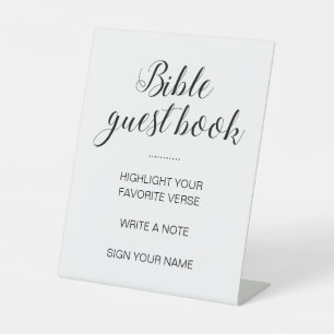 Signe De Table Mariage biblique moderne Livre d'invité