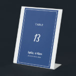 Signe De Table Mariage bleu marine minimaliste moderne Numéro de<br><div class="desc">Numéro de table minimaliste moderne Marine Blue Mariage Ce panneau se tient debout sur la table, ce qui permet aux invités mariages de trouver facilement leur place. Les numéros de table rehaussent le look de votre tablescape et mettent la touche finale sur votre journée spéciale. Impression de texte personnalisée des...</div>