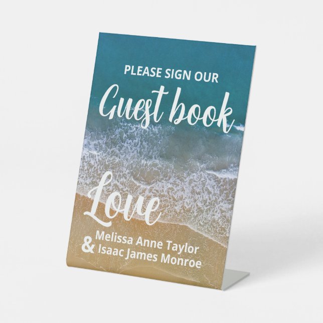 Signe De Table Mariage Blue Sea Beach (Recto)
