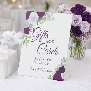 Signe De Table Mariage Cadeaux et Cartes Floral Bohème Violet Rus