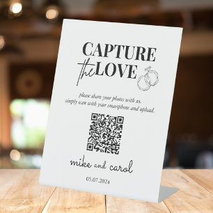 Signe De Table Mariage Capture L'Amour Partage de photos Code Q